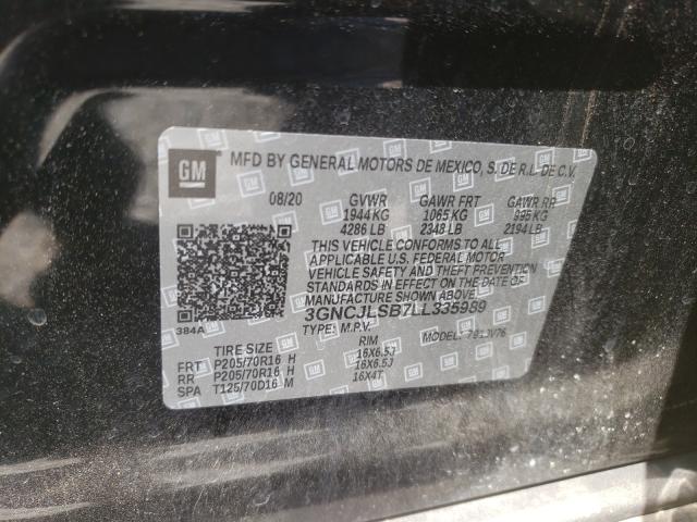 Photo 9 VIN: 3GNCJLSB7LL335989 - CHEVROLET TRAX 1LT 