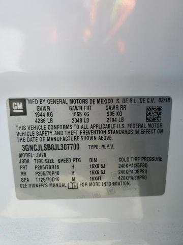 Photo 11 VIN: 3GNCJLSB8JL307700 - CHEVROLET TRAX 1LT 