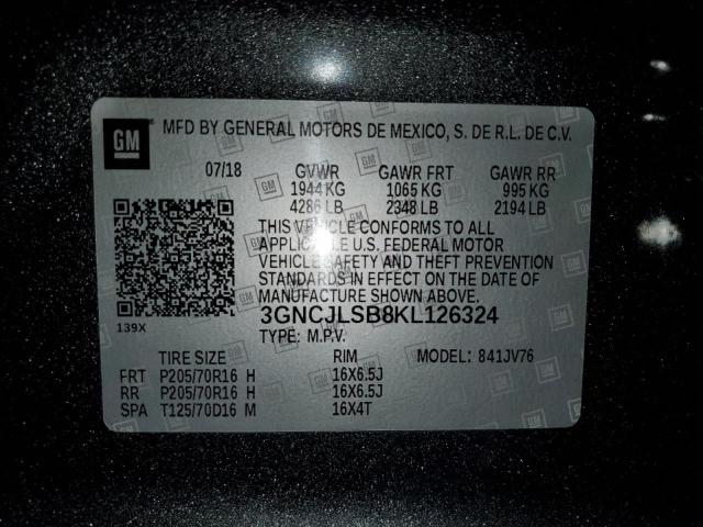 Photo 13 VIN: 3GNCJLSB8KL126324 - CHEVROLET TRAX 1LT 