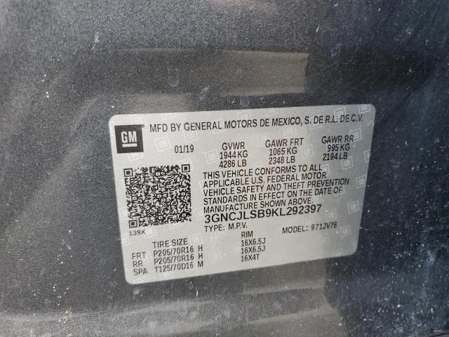 Photo 12 VIN: 3GNCJLSB9KL292397 - CHEVROLET TRAX 1LT 