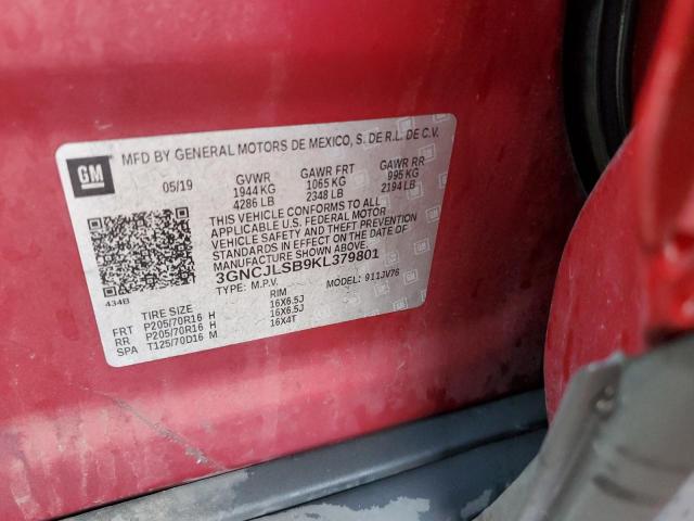 Photo 12 VIN: 3GNCJLSB9KL379801 - CHEVROLET TRAX 1LT 