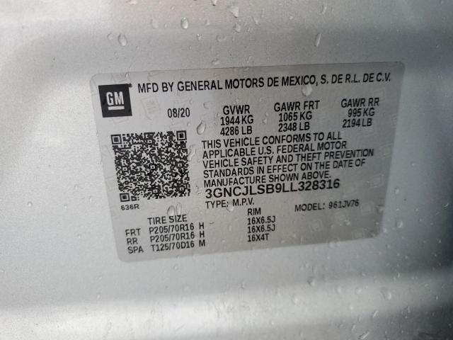 Photo 12 VIN: 3GNCJLSB9LL328316 - CHEVROLET TRAX 1LT 