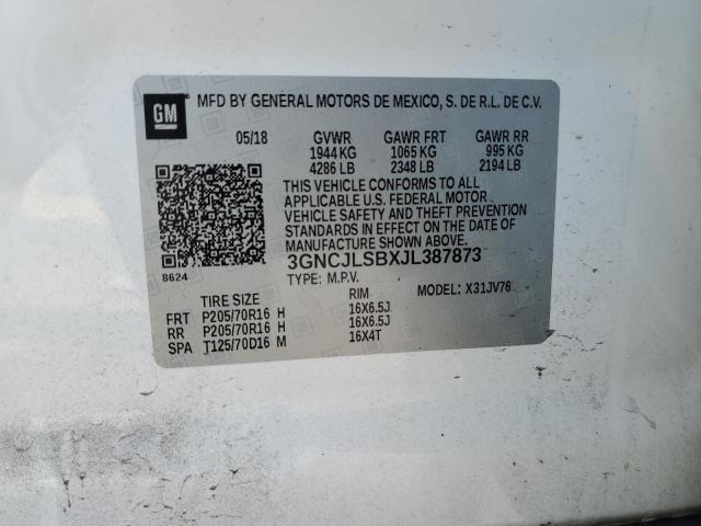 Photo 13 VIN: 3GNCJLSBXJL387873 - CHEVROLET TRAX 1LT 