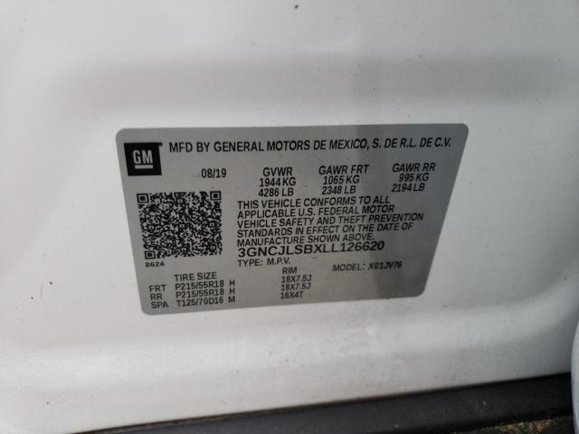 Photo 11 VIN: 3GNCJLSBXLL126620 - CHEVROLET TRAX 1LT 