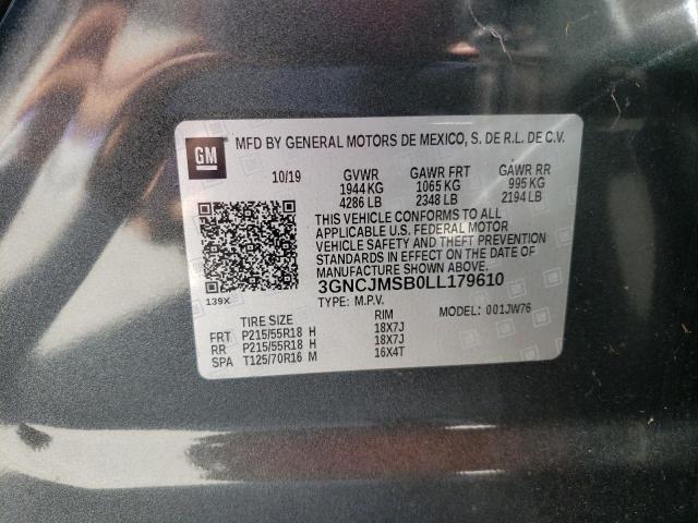 Photo 9 VIN: 3GNCJMSB0LL179610 - CHEVROLET TRAX PREMI 