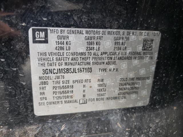 Photo 9 VIN: 3GNCJMSB5JL187103 - CHEVROLET TRAX PREMI 