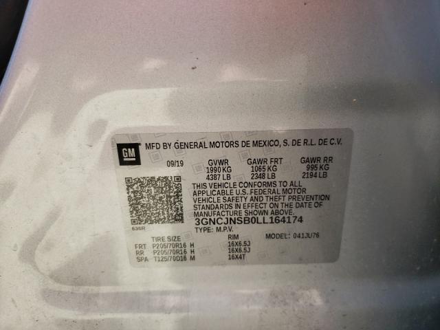 Photo 9 VIN: 3GNCJNSB0LL164174 - CHEVROLET TRAX LS 