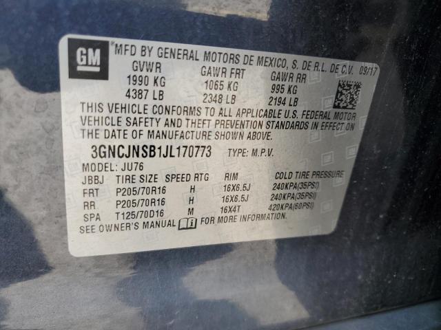 Photo 12 VIN: 3GNCJNSB1JL170773 - CHEVROLET TRAX LS 