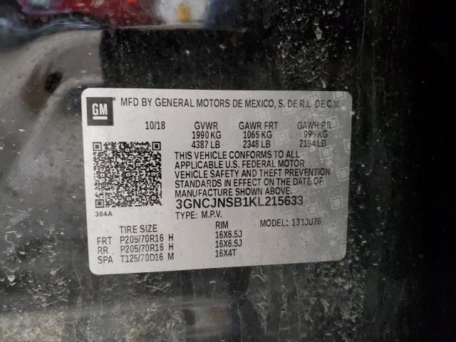 Photo 11 VIN: 3GNCJNSB1KL215633 - CHEVROLET TRAX LS 