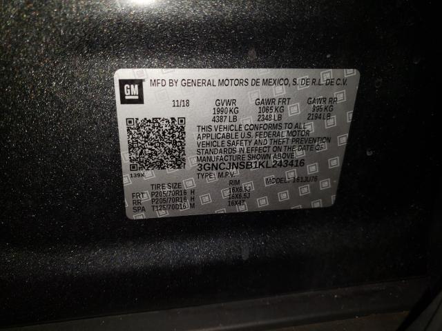 Photo 9 VIN: 3GNCJNSB1KL243416 - CHEVROLET TRAX LS 