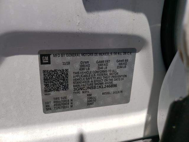 Photo 9 VIN: 3GNCJNSB1KL246896 - CHEVROLET TRAX LS 