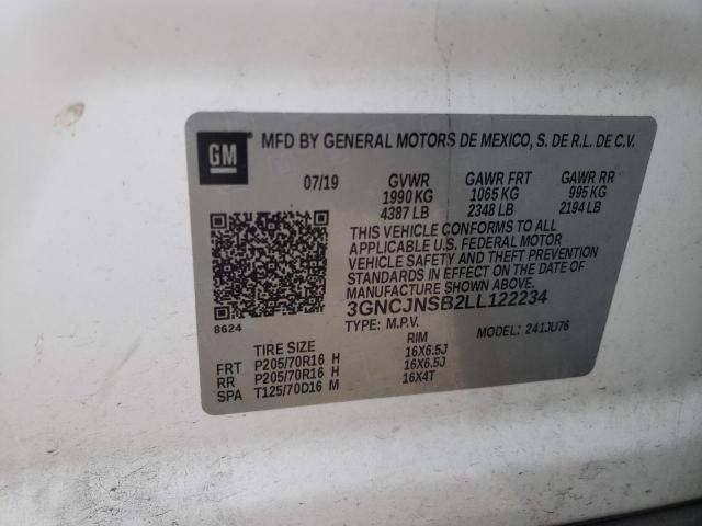 Photo 12 VIN: 3GNCJNSB2LL122234 - CHEVROLET TRAX LS 