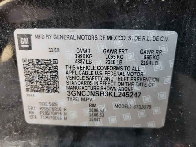 Photo 9 VIN: 3GNCJNSB3KL245247 - CHEVROLET TRAX LS 