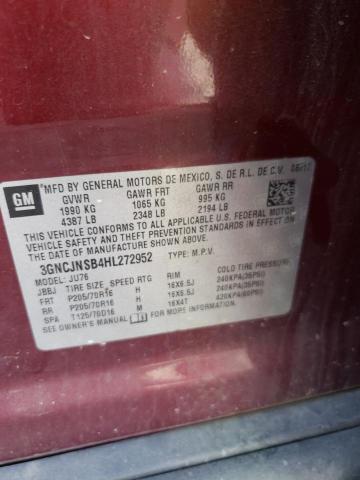 Photo 13 VIN: 3GNCJNSB4HL272952 - CHEVROLET TRAX LS 