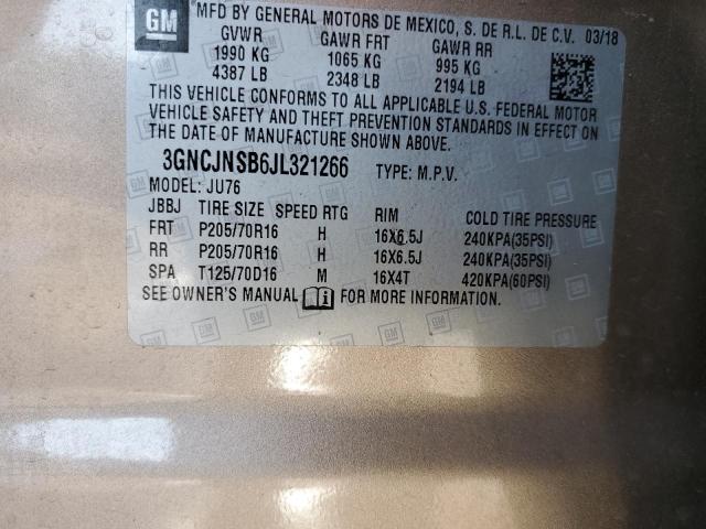 Photo 12 VIN: 3GNCJNSB6JL321266 - CHEVROLET TRAX LS 