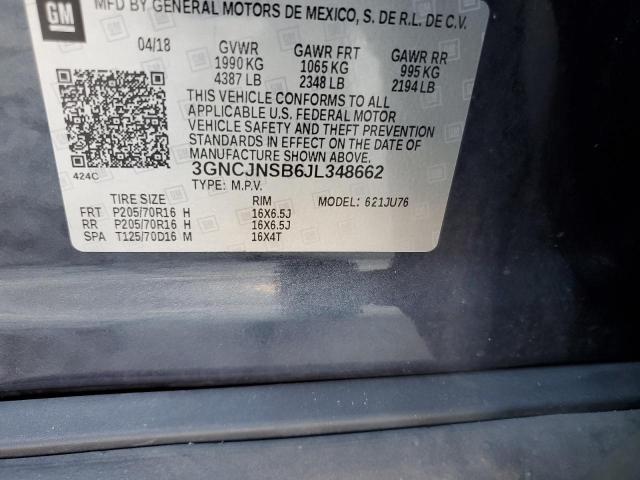 Photo 11 VIN: 3GNCJNSB6JL348662 - CHEVROLET TRAX LS 