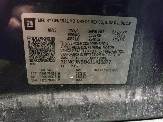 Photo 11 VIN: 3GNCJNSB6JL416877 - CHEVROLET TRAX LS 