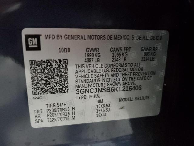 Photo 12 VIN: 3GNCJNSB6KL216406 - CHEVROLET TRAX LS 