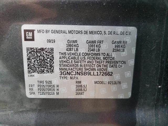 Photo 12 VIN: 3GNCJNSB9LL172662 - CHEVROLET TRAX LS 