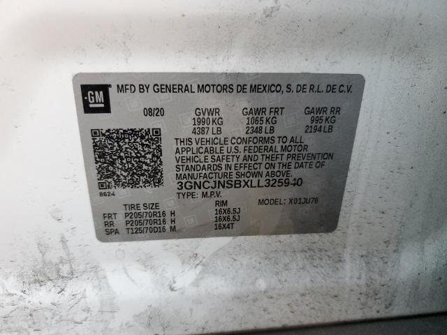 Photo 12 VIN: 3GNCJNSBXLL325940 - CHEVROLET TRAX 