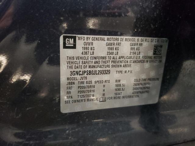 Photo 12 VIN: 3GNCJPSB0JL293329 - CHEVROLET TRAX 1LT 