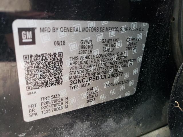 Photo 12 VIN: 3GNCJPSB0JL396377 - CHEVROLET TRAX 1LT 