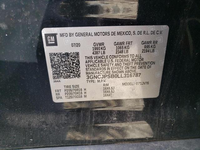 Photo 12 VIN: 3GNCJPSB0LL316787 - CHEVROLET TRAX 