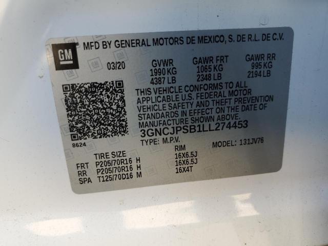 Photo 12 VIN: 3GNCJPSB1LL274453 - CHEVROLET TRAX 1LT 