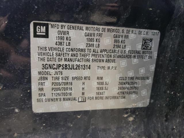 Photo 12 VIN: 3GNCJPSB3JL261314 - CHEVROLET TRAX 