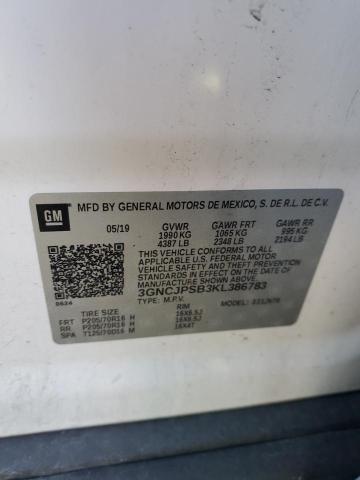 Photo 11 VIN: 3GNCJPSB3KL386783 - CHEVROLET TRAX 1LT 