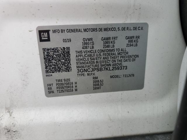 Photo 13 VIN: 3GNCJPSB7KL259373 - CHEVROLET TRAX 1LT 