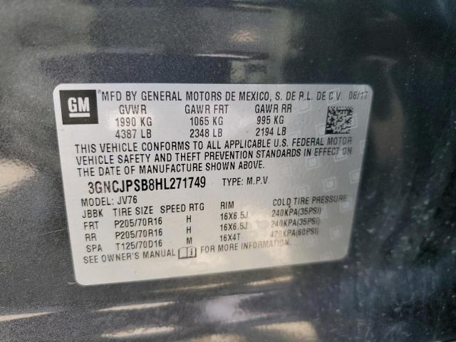 Photo 12 VIN: 3GNCJPSB8HL271749 - CHEVROLET TRAX 