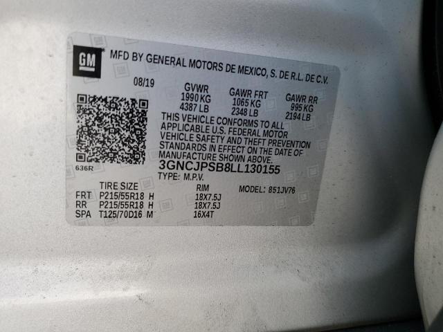 Photo 11 VIN: 3GNCJPSB8LL130155 - CHEVROLET TRAX 