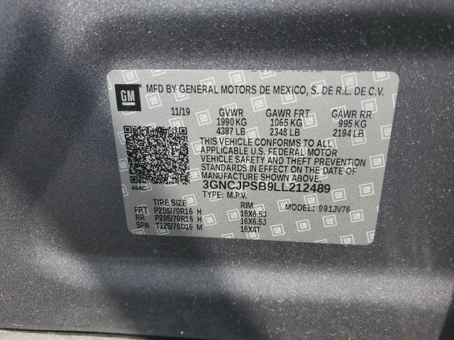 Photo 11 VIN: 3GNCJPSB9LL212489 - CHEVROLET TRAX 1LT 