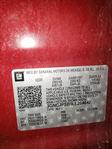 Photo 9 VIN: 3GNCJPSB9LL264642 - CHEVROLET TRAX 1LT 