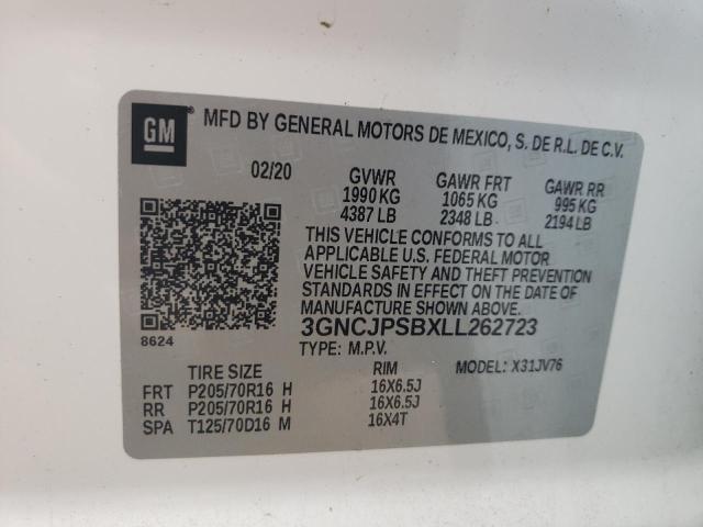 Photo 12 VIN: 3GNCJPSBXLL262723 - CHEVROLET TRAX 1LT 