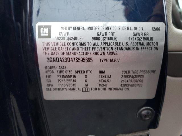 Photo 11 VIN: 3GNDA23D47S595695 - CHEVROLET HHR 