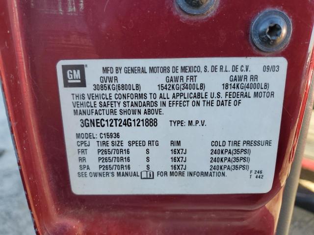 Photo 11 VIN: 3GNEC12T24G121888 - CHEVROLET AVALANCHE 