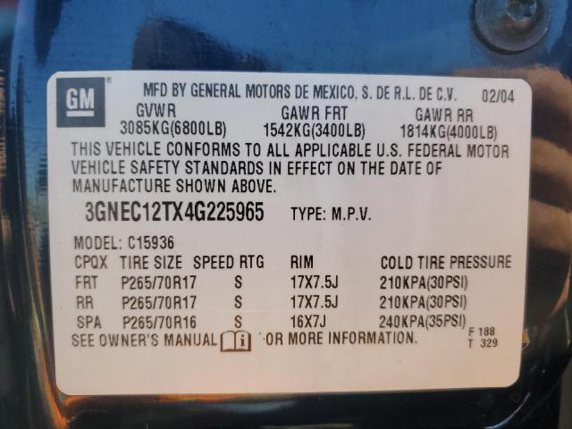 Photo 11 VIN: 3GNEC12TX4G225965 - CHEVROLET AVALANCHE 