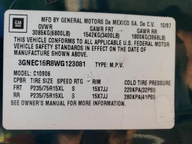 Photo 12 VIN: 3GNEC16R8WG123081 - CHEVROLET SUBURBAN 