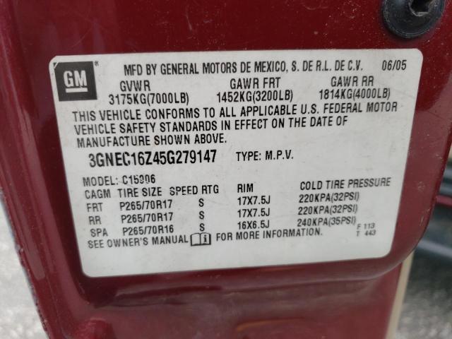 Photo 12 VIN: 3GNEC16Z45G279147 - CHEVROLET SUBURBAN 