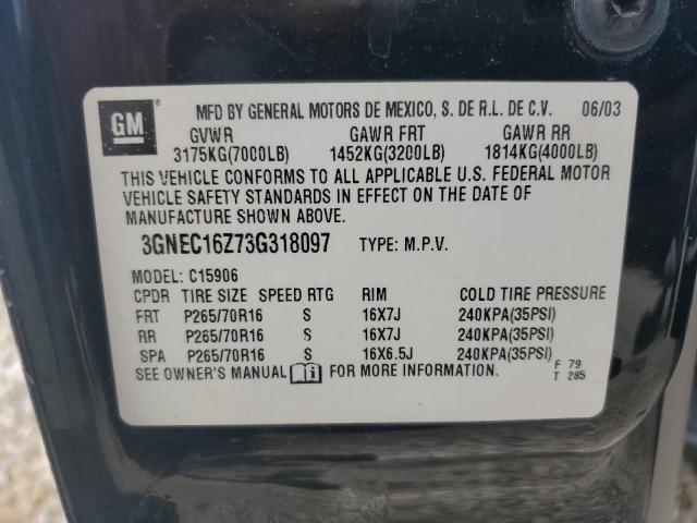 Photo 12 VIN: 3GNEC16Z73G318097 - CHEVROLET SUBURBAN 