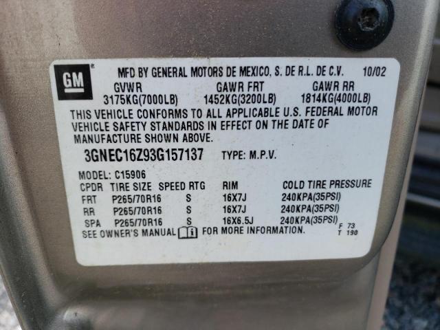 Photo 12 VIN: 3GNEC16Z93G157137 - CHEVROLET SUBURBAN 