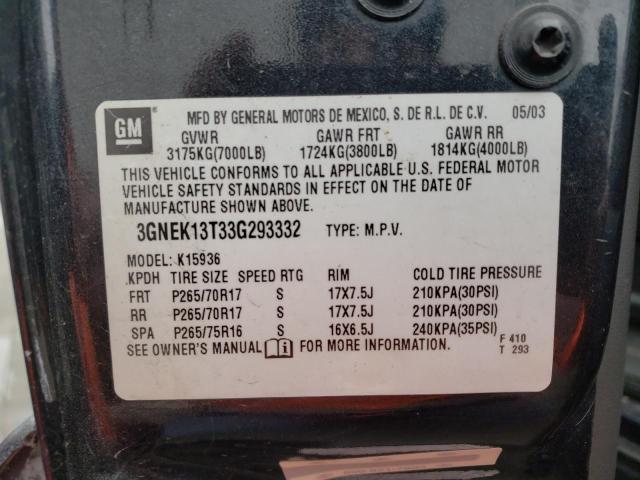 Photo 11 VIN: 3GNEK13T33G293332 - CHEVROLET AVALANCHE 