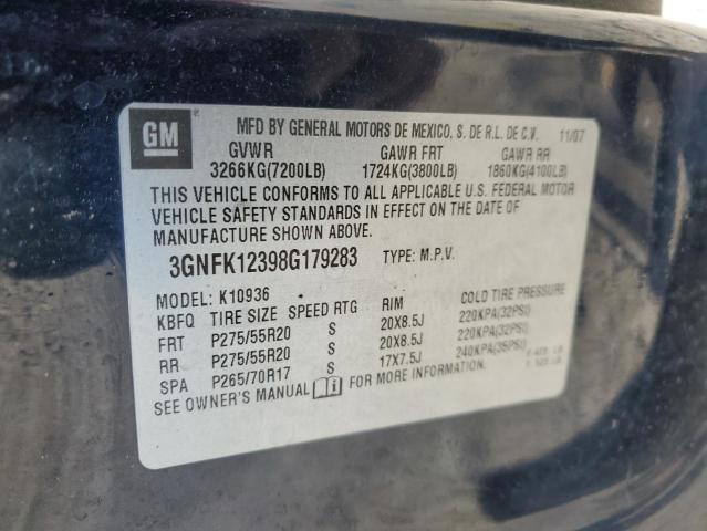 Photo 12 VIN: 3GNFK12398G179283 - CHEVROLET AVALANCHE 