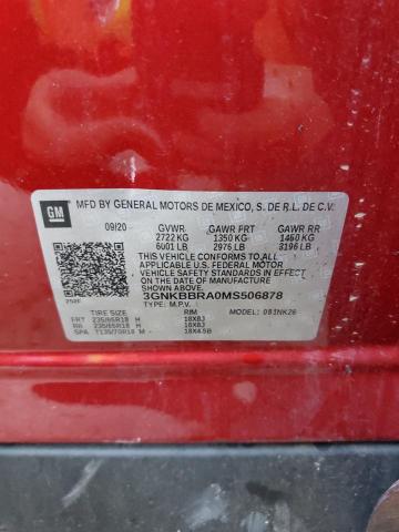 Photo 9 VIN: 3GNKBBRA0MS506878 - CHEVROLET BLAZER 1LT 