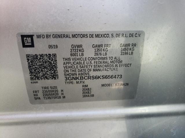 Photo 12 VIN: 3GNKBCRS6KS656473 - CHEVROLET BLAZER 2LT 