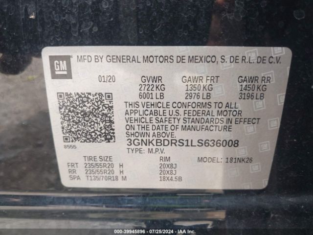 Photo 8 VIN: 3GNKBDRS1LS636008 - CHEVROLET BLAZER 