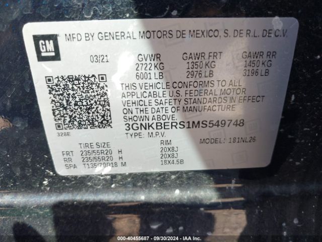 Photo 8 VIN: 3GNKBERS1MS549748 - CHEVROLET BLAZER 