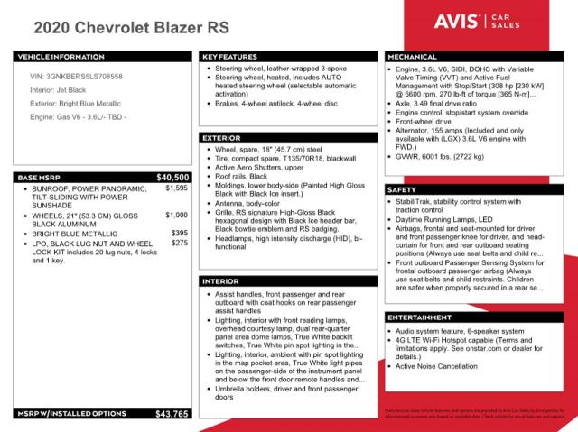 Photo 12 VIN: 3GNKBERS5LS708558 - CHEVROLET BLAZER RS 